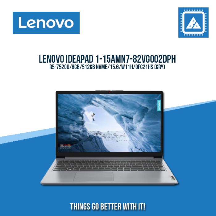 LENOVO IDEAPAD 1-15AMN7-82VG002DPH R5-7520U/8GB/512GB NVME | BEST FOR STUDENTS AND FREELANCERS LAPTOP LENOVO IDEAPAD 1-15AMN7-82VG002DPH R5-7520U/8GB/512GB NVME | BEST FOR STUDENTS AND FREELANCERS LAPTOP